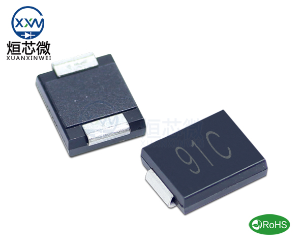 1.5SMC91CA參數(shù),TVS二極管1.5SMC91CA瞬態(tài)抑制二極管