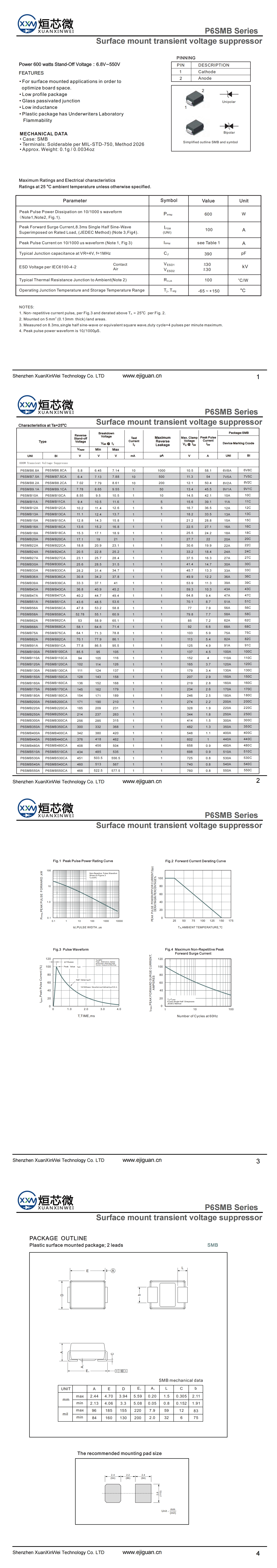 P6SMB150CA